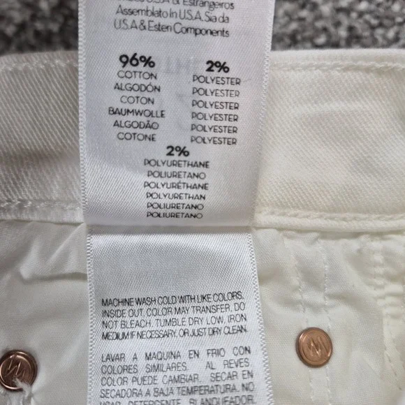 NWOT Mother Shorts The Rascal Slit Flip Denim Womens 32 White - Picture 8 of 9